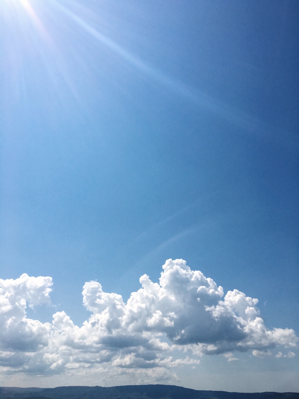 Up in the air.