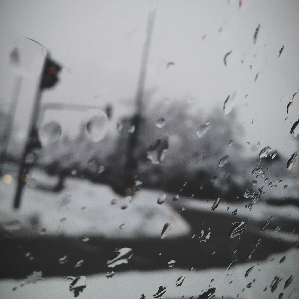 Snow against the rain.